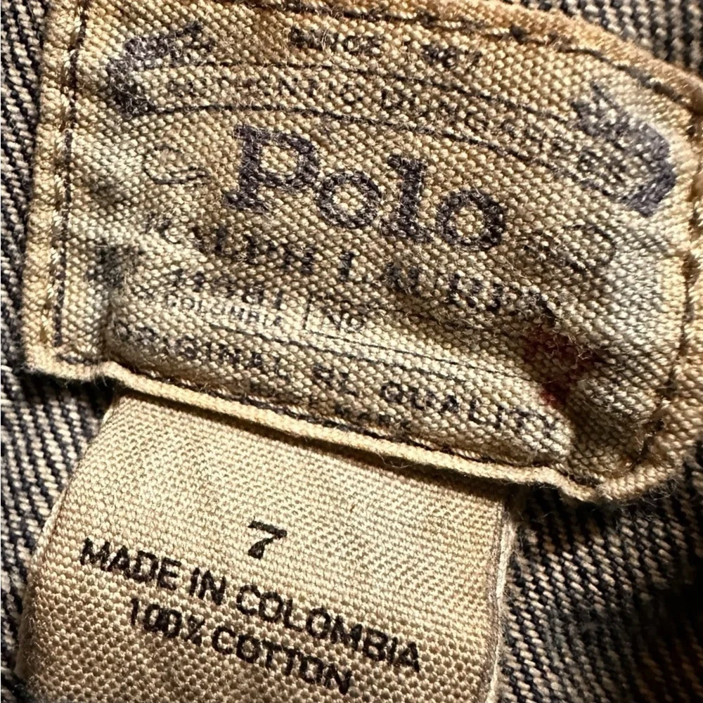 Polo Ralph Lauren Kid’s Trucker Denim Jean Jacket Youth Size 7 EUC